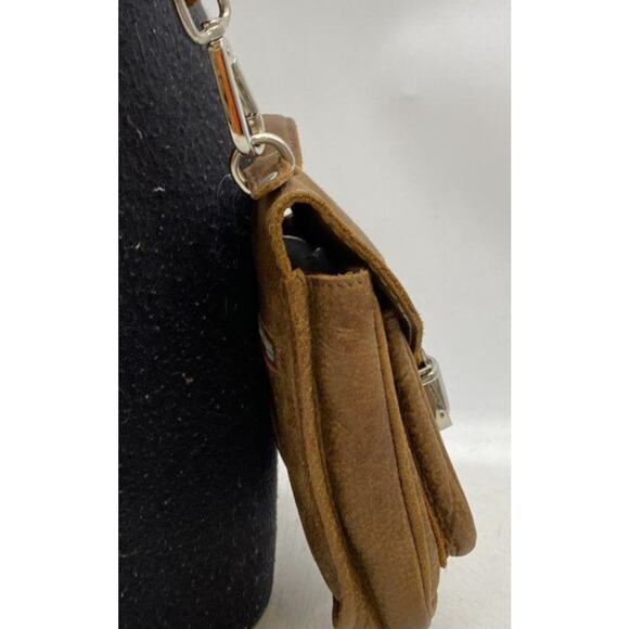 ROOTS EUC SMALL UNISEX CROSSBODY LEATHER BAG - Picture 8 of 9